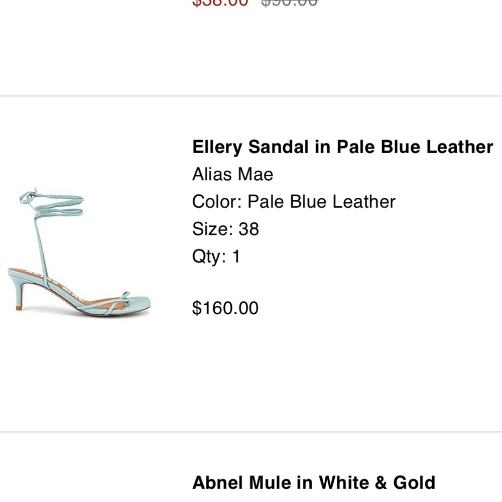 Alias Mae Ellery Sandal Pale Blue Leather